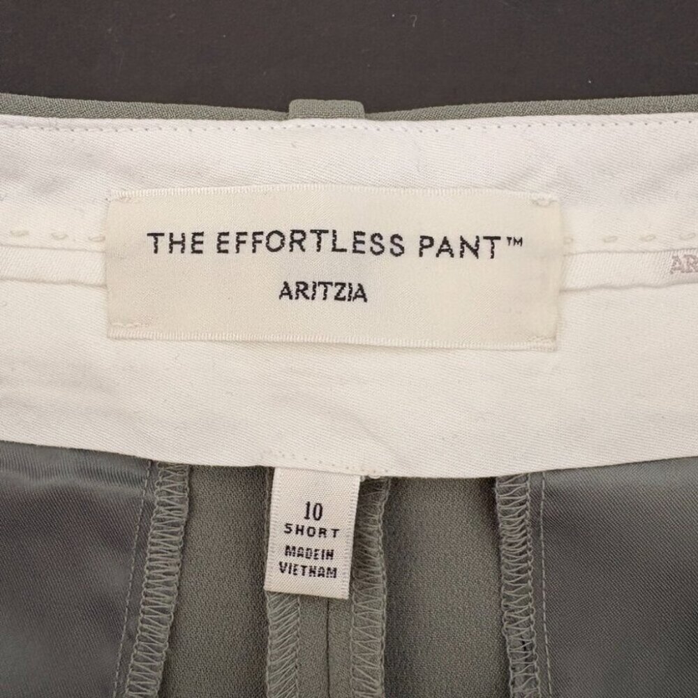 Aritzia The Effortless Pant Crepette High Rise Wide Leg Crepe Trouser Grey 10 - Picture 6 of 6